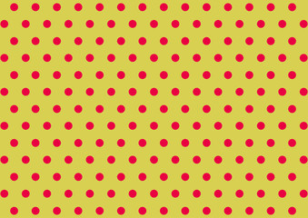 Polka dotted pink on yellow background | Cute colorful pattern fabric decoration modern design
