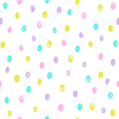 Hand drawn bright dots pattern.