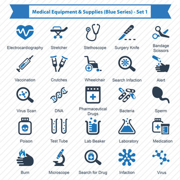 Medical Equipment & Supplies (Blue Series) - Set 1