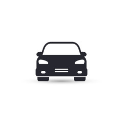 Car icon, vector simple black sign.