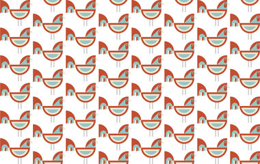 happy new year cock pattern vector 2017