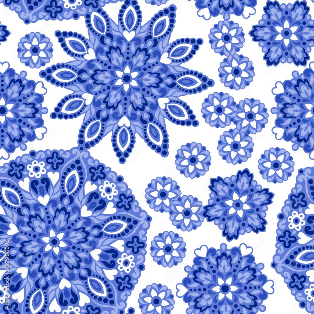 Aufkleber seamless background with abstract ethnic pattern.