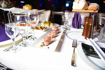 Salted rolls served on white dish