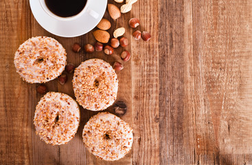 Obraz na płótnie Canvas Sweet donuts with sprinkles.