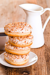 Sweet donuts with sprinkles.