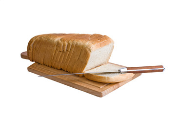 sliced bread and knife