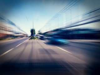 Fototapeta na wymiar road in motion blur
