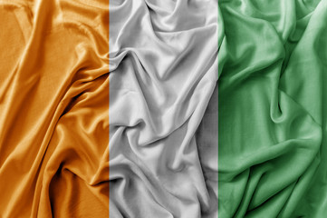 Ruffled waving Cote d'lvoire flag