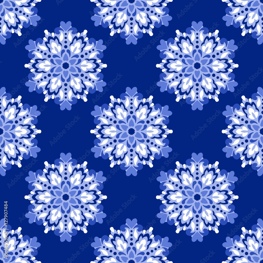 Poster seamless background with abstract ethnic pattern.