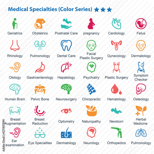 "Medical Specialties (Color Series)" Stock image and royaltyfree