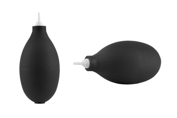 Rubber air blower pump dust cleaner isolated on white background