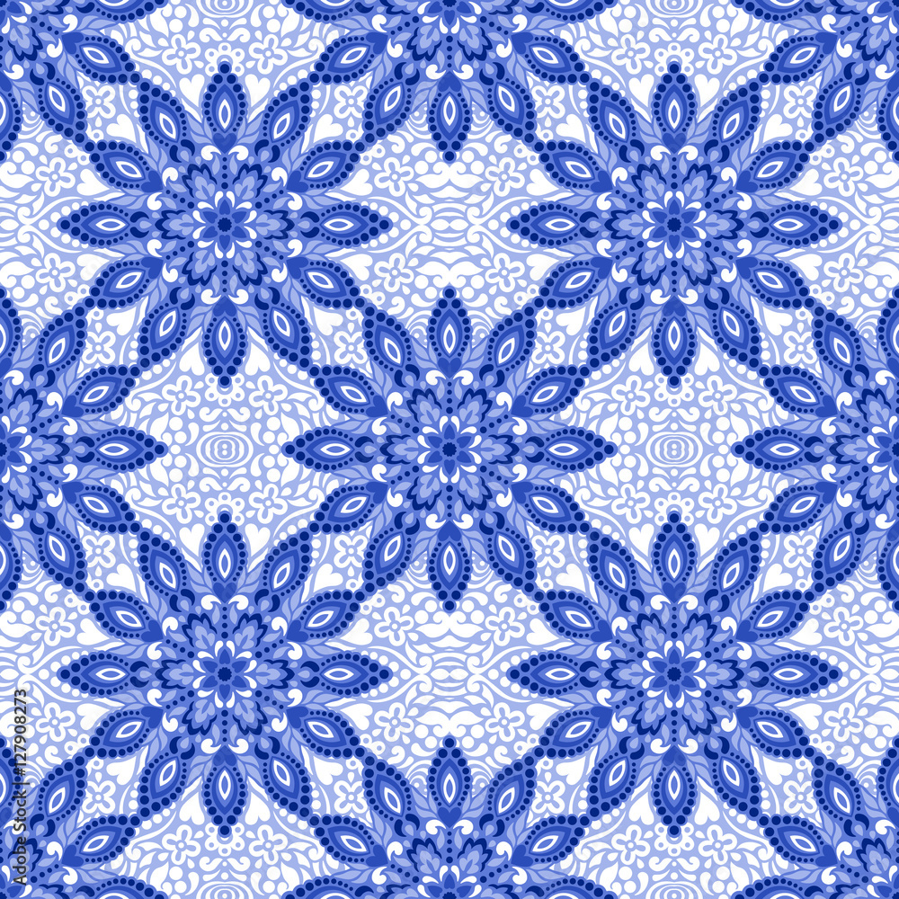 Poster seamless background with abstract ethnic pattern.