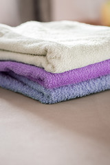 a stack of towels
