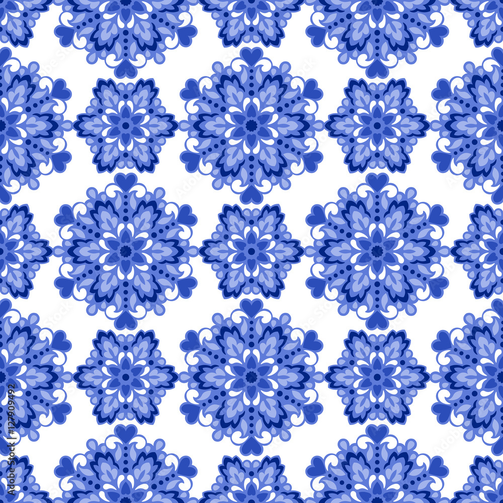 Poster seamless background with abstract ethnic pattern.