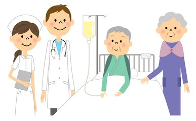 入院中の高齢者