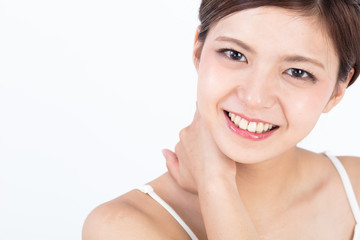 Obraz premium 肩こりの女性