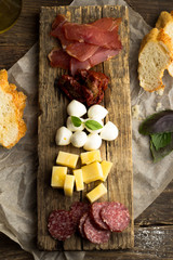 cheese and meat plate