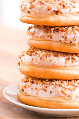 Sweet donuts with sprinkles.