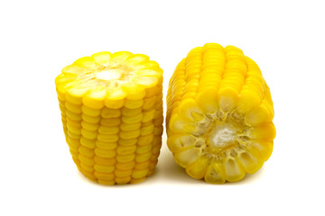 Closeup of fresh sweet corn