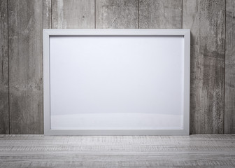 empty modern style frame on composition wall