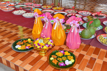 Thailand dessert at a wedding ceremony in Thailand.