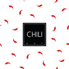 Chili package design element. Seamless pattern - swatch included