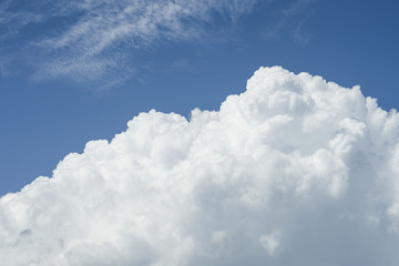 Naklejka na ściany i meble Blue sky and white cloud. Sunny day.Cloudscape.close up the cloud