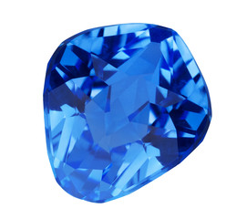 dark blue sapphire isolated gem