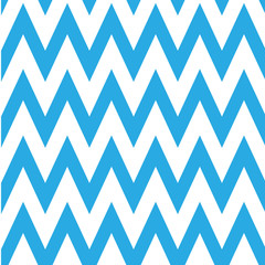 Seamless chevron pattern in blue and white. Horizontal zigzag lines in acute angle. Retro navy style vector background.