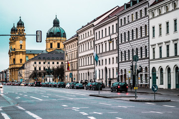 Obraz premium Budynki i domy w Monachium, Niemcy