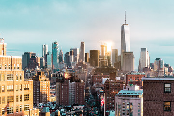 Elevated view of Manhattan, New York City