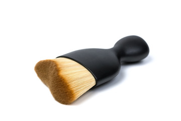 Make up brushes on white background