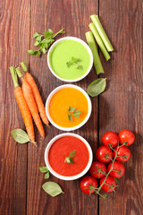assorted bowl of soup