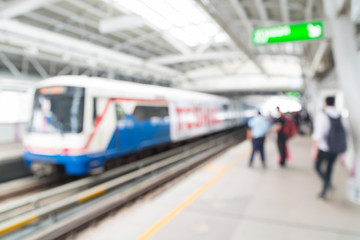 Blur Background of Skytrain Station