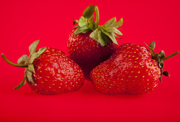 juicy, fresh, red strawberry