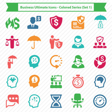 Business Ultimate Icons - Colored Series (Set 1)