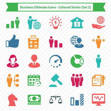 Business Ultimate Icons - Colored Series (Set 2)