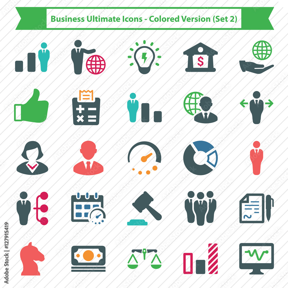 Canvas Prints business ultimate icons - colored version (set 2)