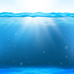 Underwater view vector illustration