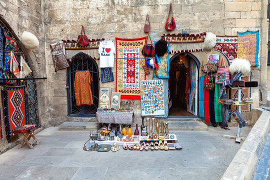 Tradional Azerbaijani Souveniers In Baku Old City