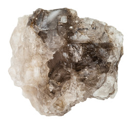piece of halite (rock salt) stone isolated