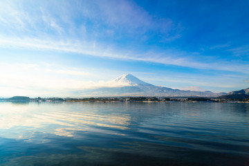 Mountain fuji and lake kawaguchi, Japan