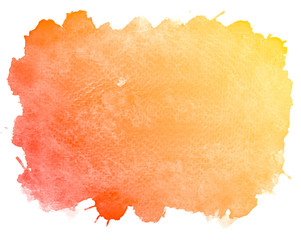 Abstract red watercolor on white background.This is watercolor splash.It is drawn by hand.