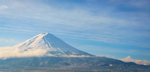Fototapeta na wymiar Mountain Fuji with blue sky , Japan