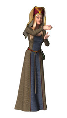 Fototapeta premium 3D Rendering Medieval Lady