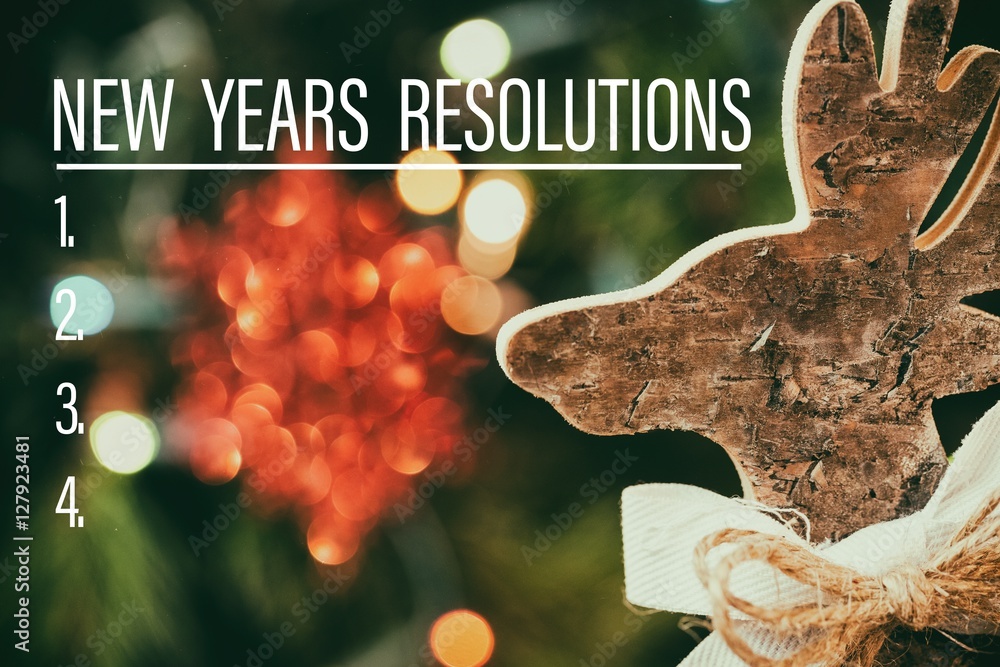 Poster composite image of new years resolution list