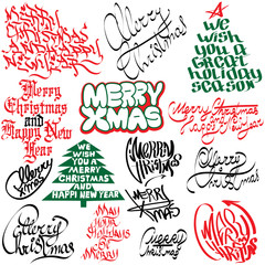Christmas graffiti and tags