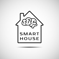 Smart house icon. Vector illustration