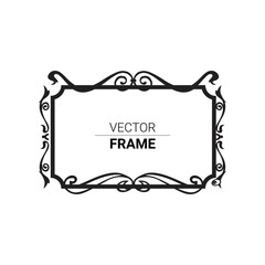 Vector illustration. Wrought iron. Signboards