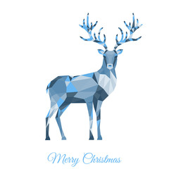  Christmas greeting card with  reindeer isolated on white  backg